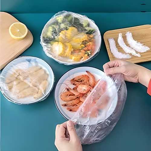 Plastic Bags - Reusable Elastic Food Storage Plastic Covers